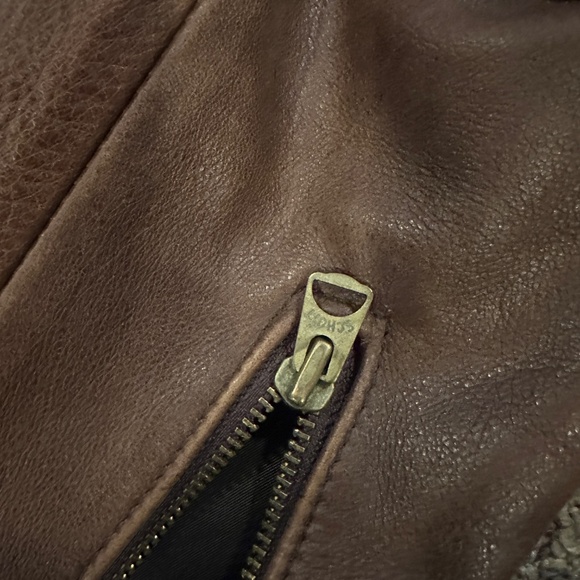 SCHOTT Vintaged Cowhide Café Racer Leather Jacket 654 XL - Picture 7 of 14